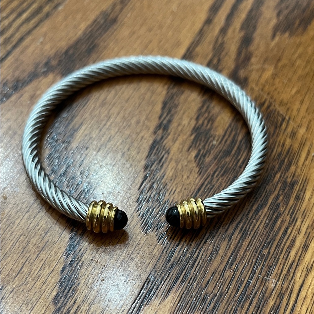Silver and Gold Cable Bracelet